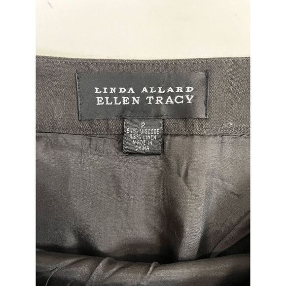 Linda Allard Ellen Tracy Womens Lined Straight Pencil Skirt Brown Size 2 - Picture 5 of 6